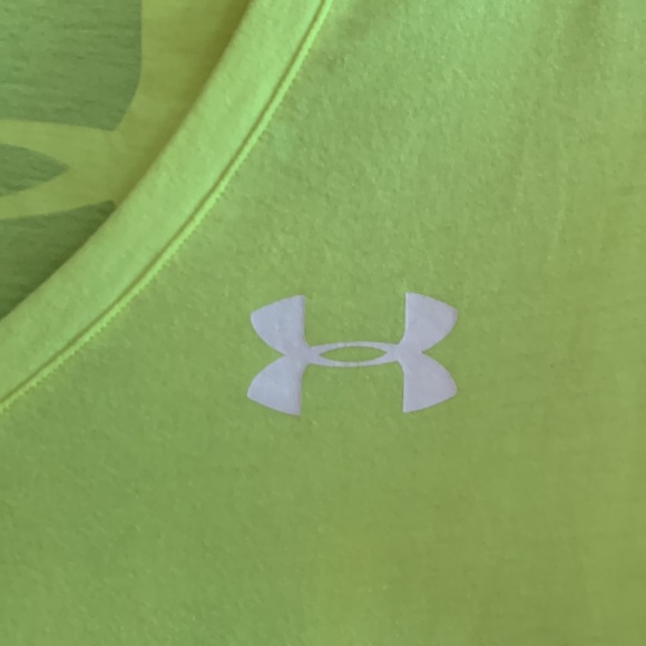 Under Armour Bright Neon Yellow Fitted Tee - Picture 3 of 7